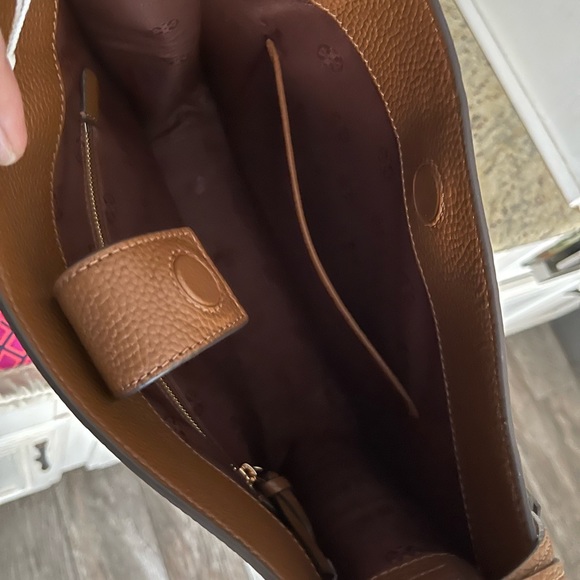 New Tory Burch Thea web large shoulder / crossbody bag moose - Picture 8 of 10